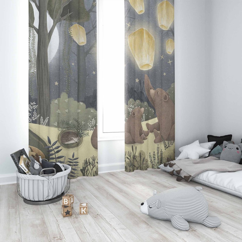 Woodland Nursery Curtains Anim - Baby Nursery Youtube ulasan dan harga