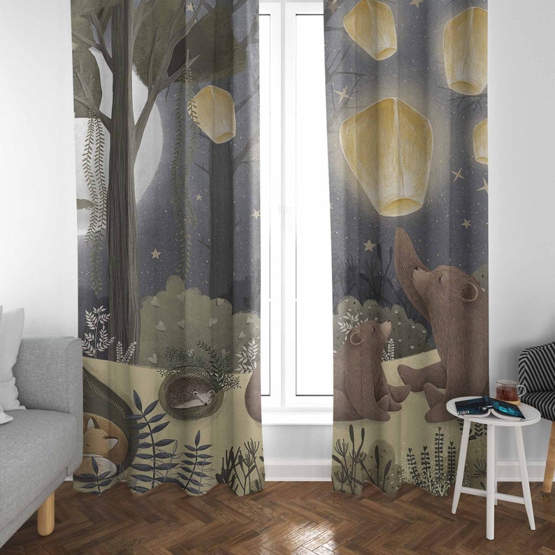 Woodland Nursery Curtains Anim - Baby Nursery Youtube ulasan dan harga