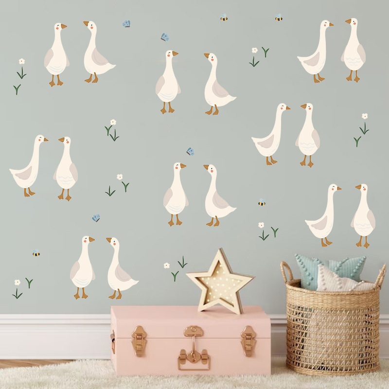 Cute Duckling Wall Sticker Fun - Baby Nursery Mural Wallpaper ulasan dan harga