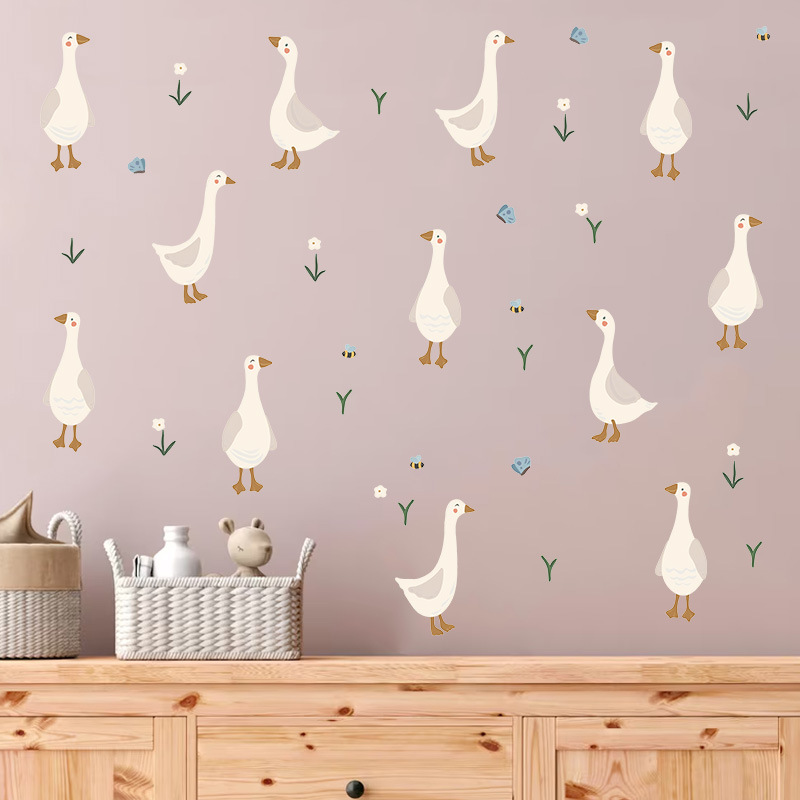 Cute Duckling Wall Sticker Fun - Baby Nursery Mural Wallpaper ulasan dan harga