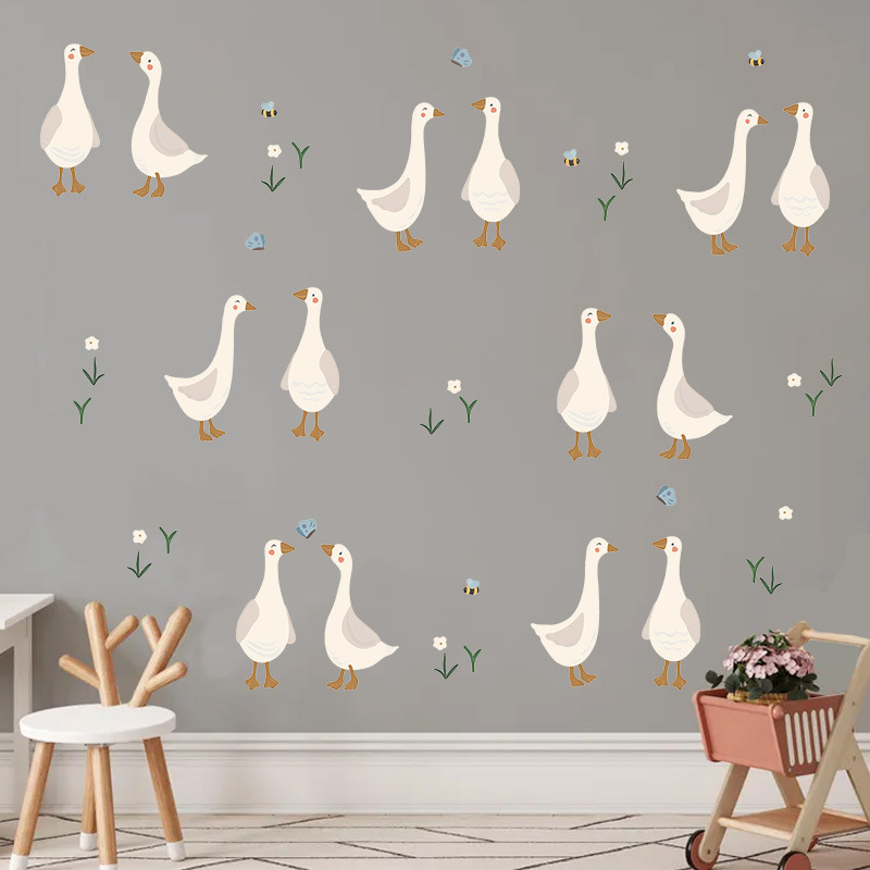 Cute Duckling Wall Sticker Fun - Baby Nursery Mural Wallpaper ulasan dan harga