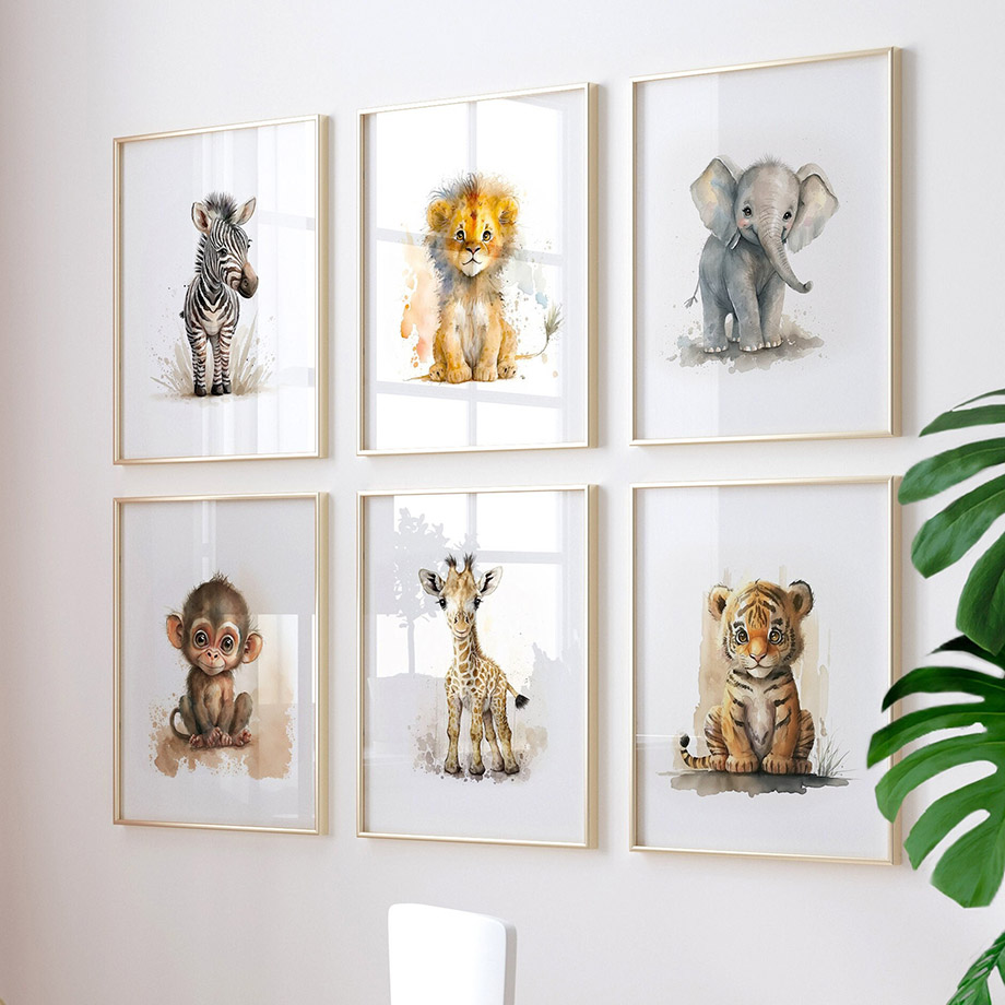 Nursery Animals Lion Giraffe R - Baby Nursery Animal Pictures ulasan dan harga