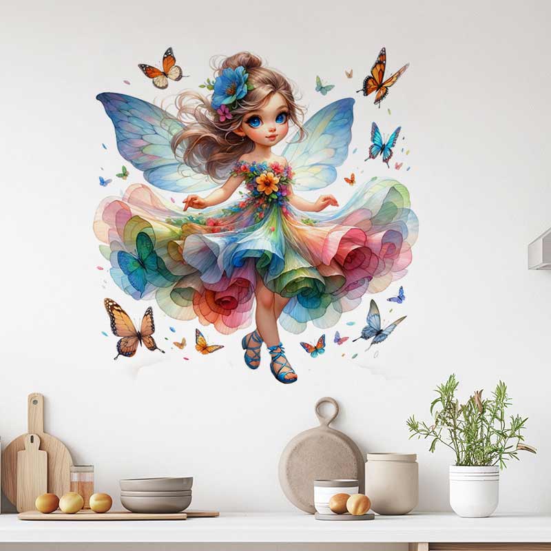 Fairy Wall Sticker Baby Kids R - Baby Nursery Mural Wallpaper ulasan dan harga