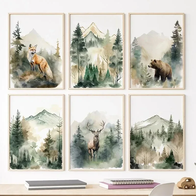 Nordic Posters and Prints Fore - Baby Nursery Animal Pictures ulasan dan harga