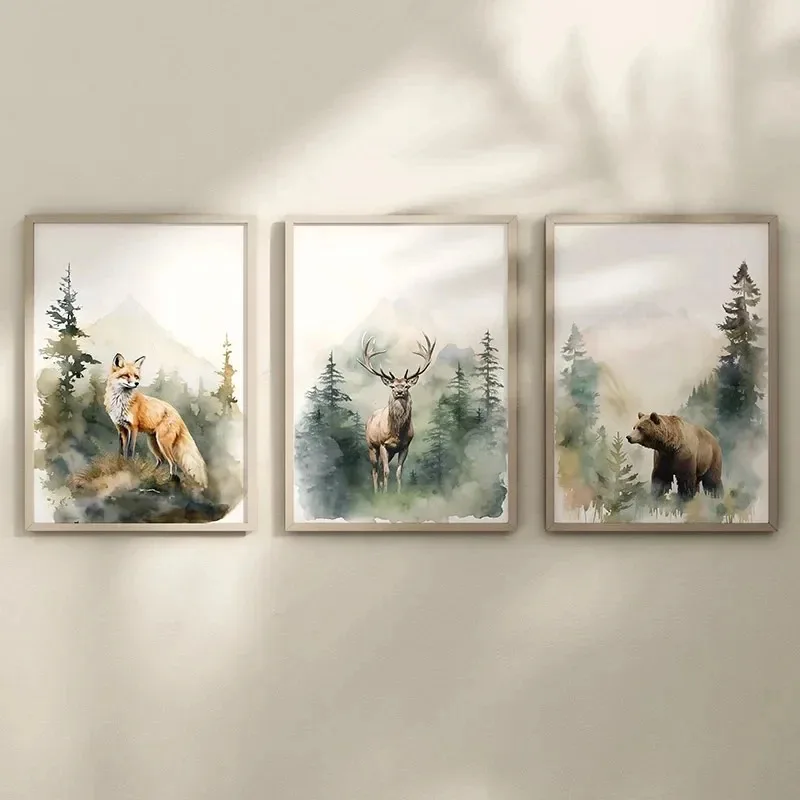 Nordic Posters and Prints Fore - Baby Nursery Animal Pictures ulasan dan harga