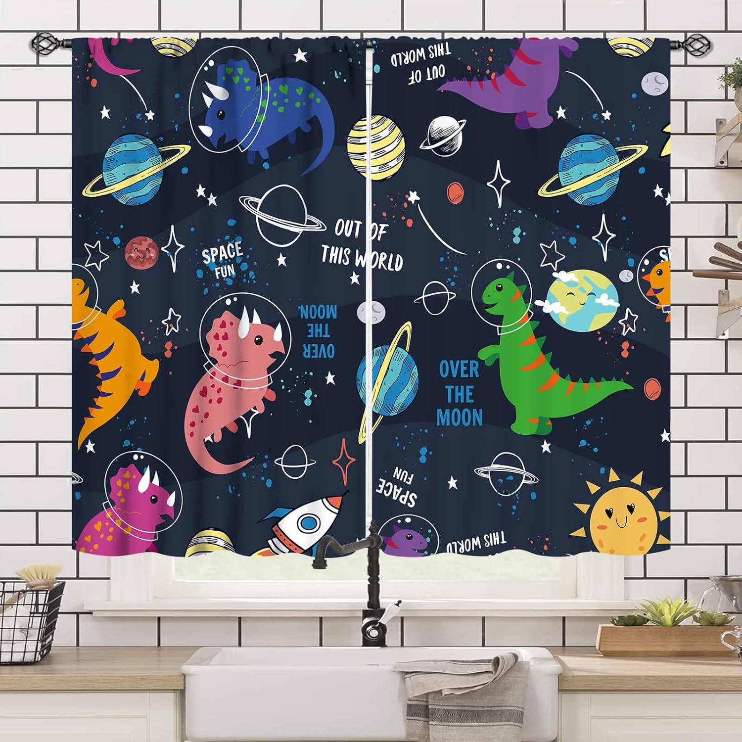 Dinosaur Curtains for Kids Roo - Baby Nursery Animal Theme ulasan dan harga