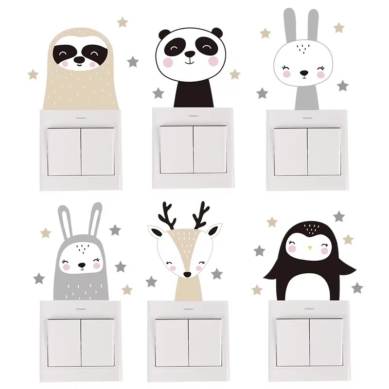 Cute Forest Animals Wall Stick - Baby Nursery Wallpaper Girl ulasan dan harga