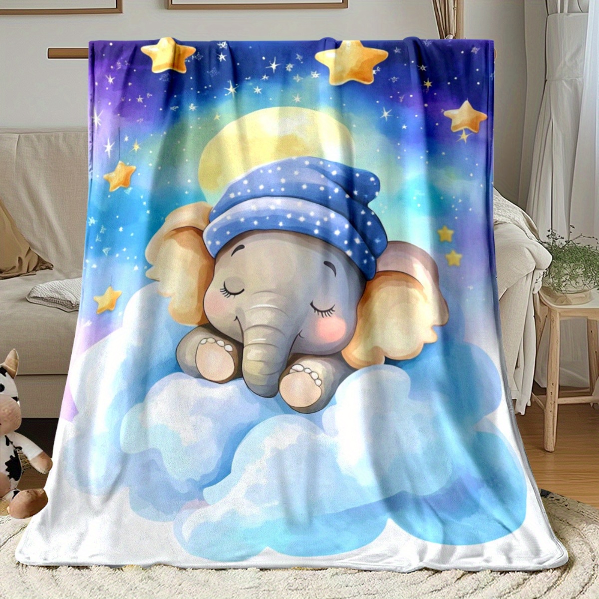 Sleeping Baby Elephant Cloud S - Baby Nursery Animal Theme ulasan dan harga