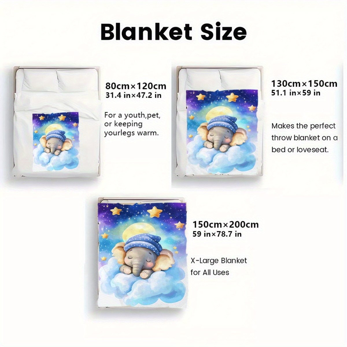 Sleeping Baby Elephant Cloud S - Baby Nursery Animal Theme ulasan dan harga