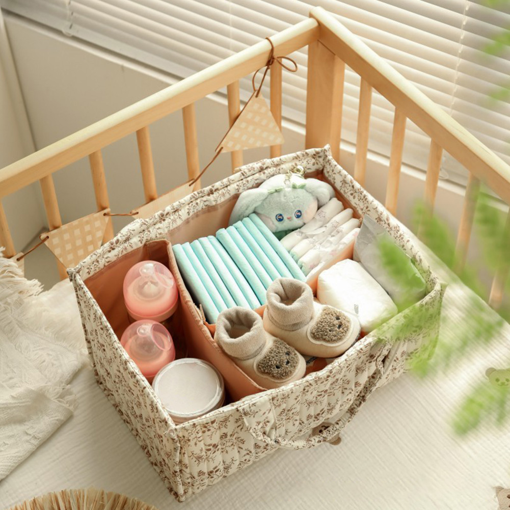 Floral Diaper Caddy Organizer  - Baby Nursery Must Haves ulasan dan harga