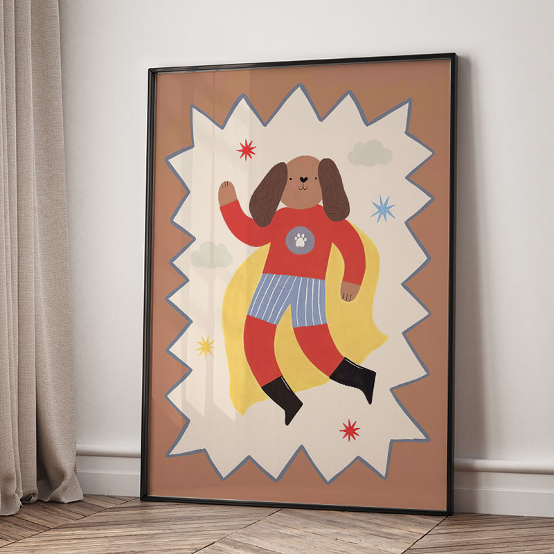 Funny Cartoon Super Cool Kid N - Baby Nursery Animal Pictures ulasan dan harga