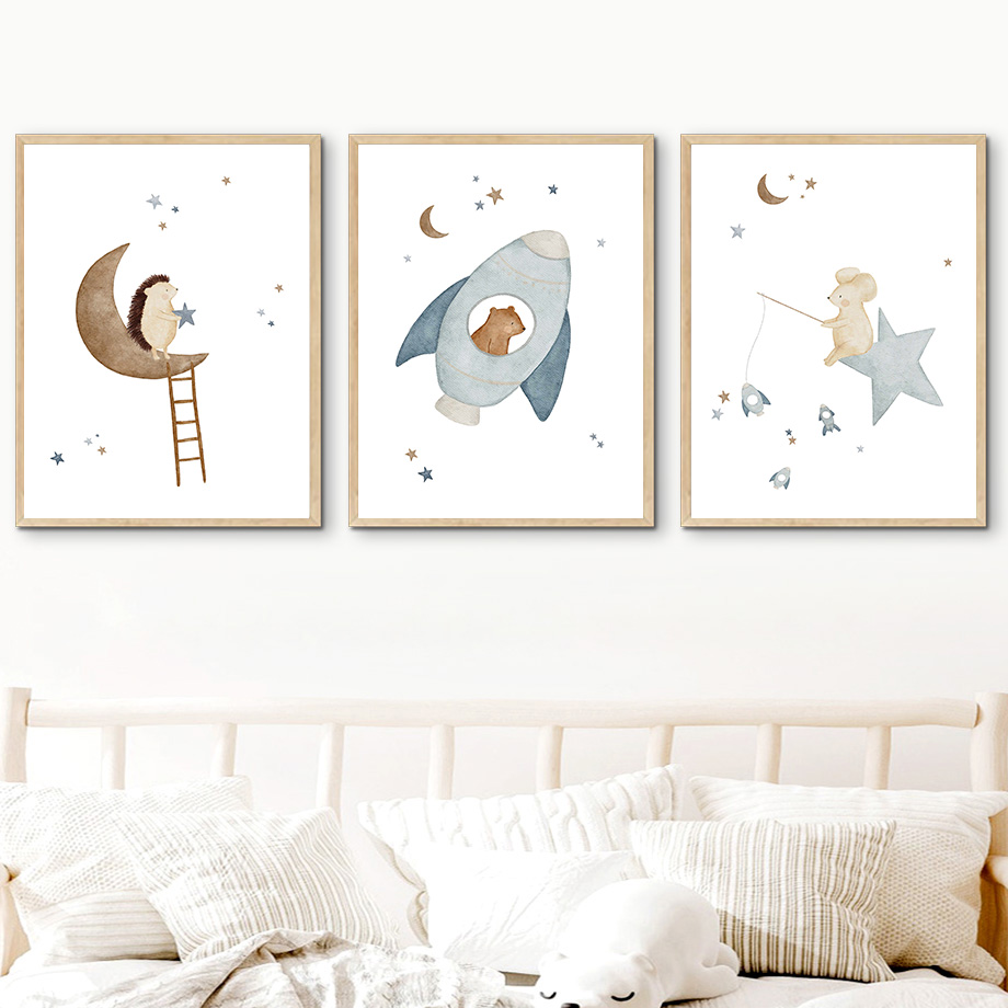 Cartoon Animals Nursery Wall A - Baby Nursery Animal Pictures ulasan dan harga