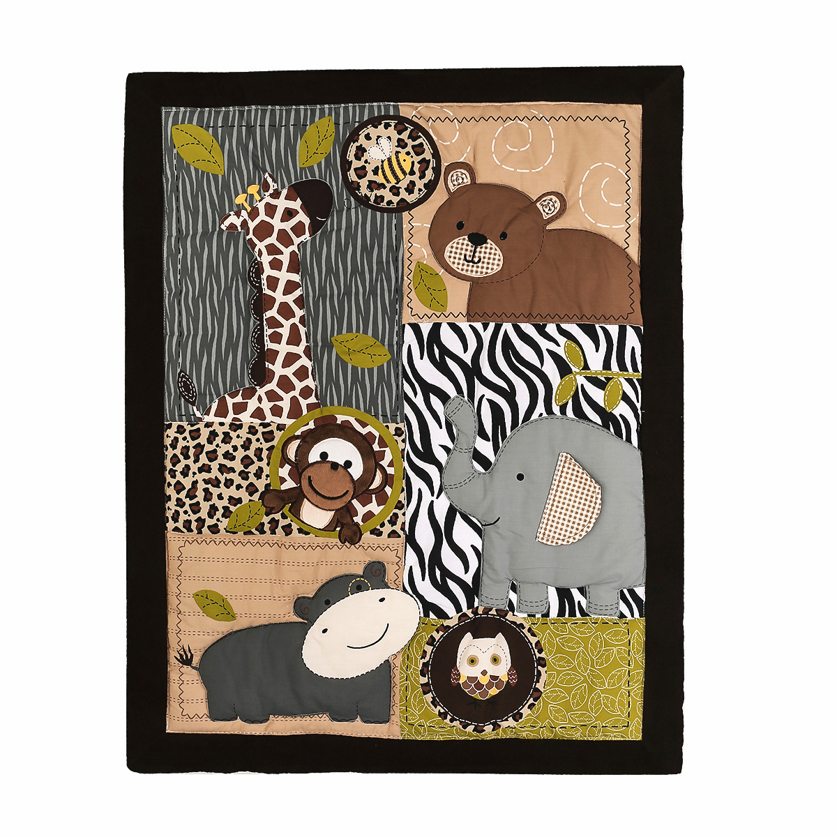 3Pcs Embroidered Newborn Baby  - Baby Nursery Animal Theme ulasan dan harga
